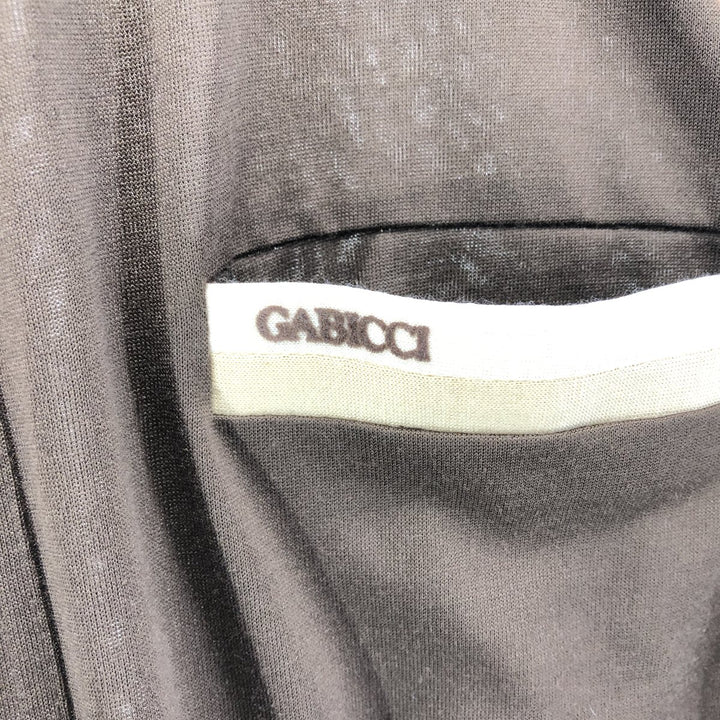 GABICCI Short Sleeve Polyester Box Shirt, Men's M Size polyester brown type Vintage Second Hand