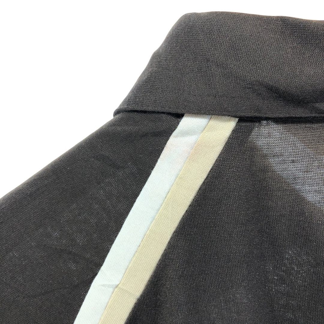 GABICCI Short Sleeve Polyester Box Shirt, Men's M Size polyester brown type Vintage Second Hand