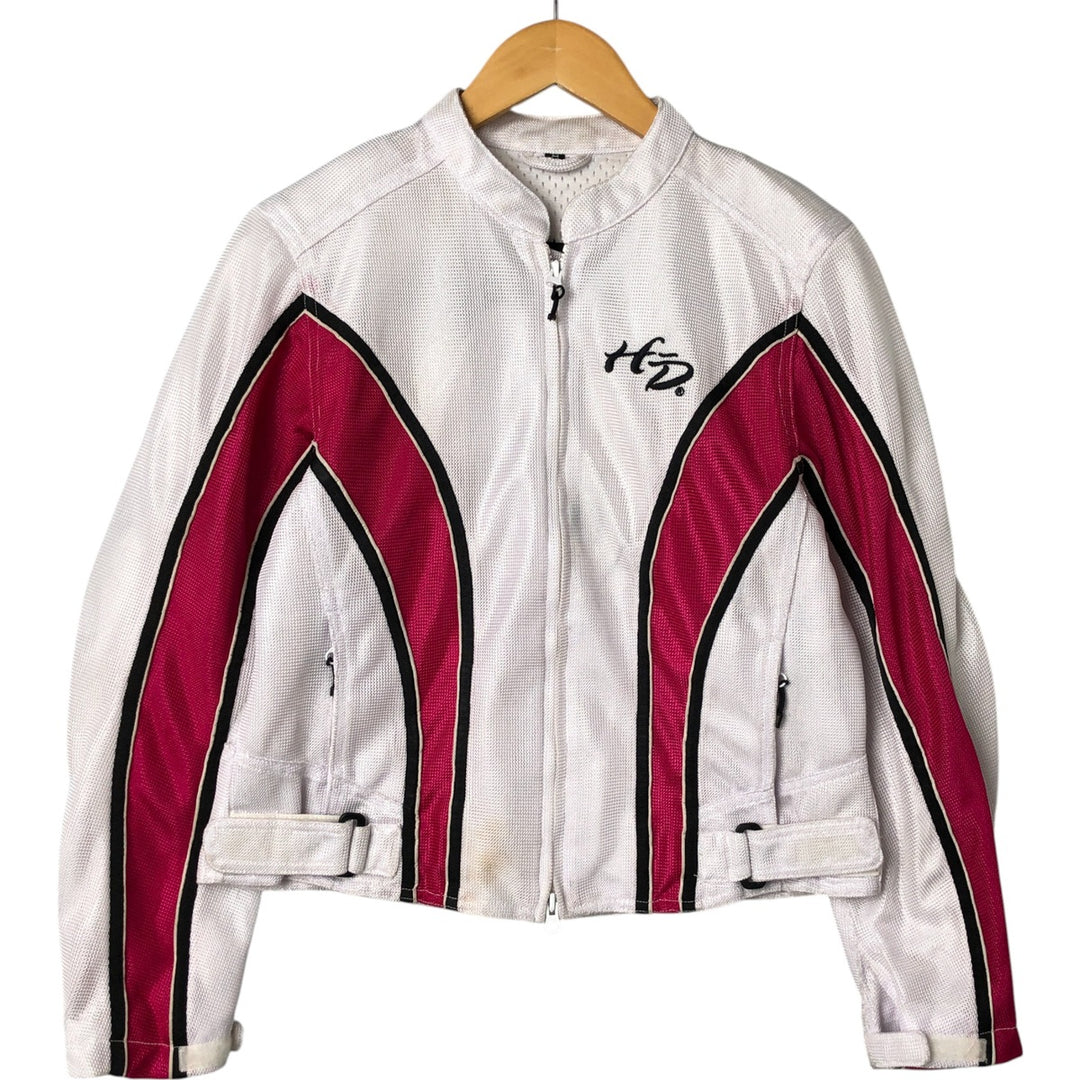 Harley-Davidson Mesh Racing Jacket for Women (Size M) polyester white type Vintage Second Hand