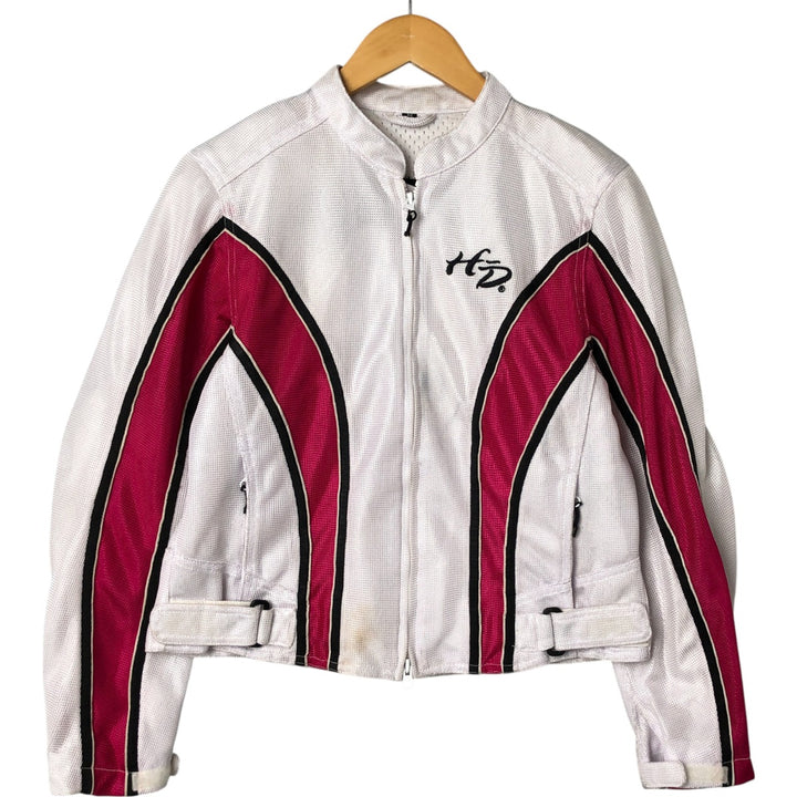 Harley-Davidson Mesh Racing Jacket for Women (Size M) polyester white type Vintage Second Hand