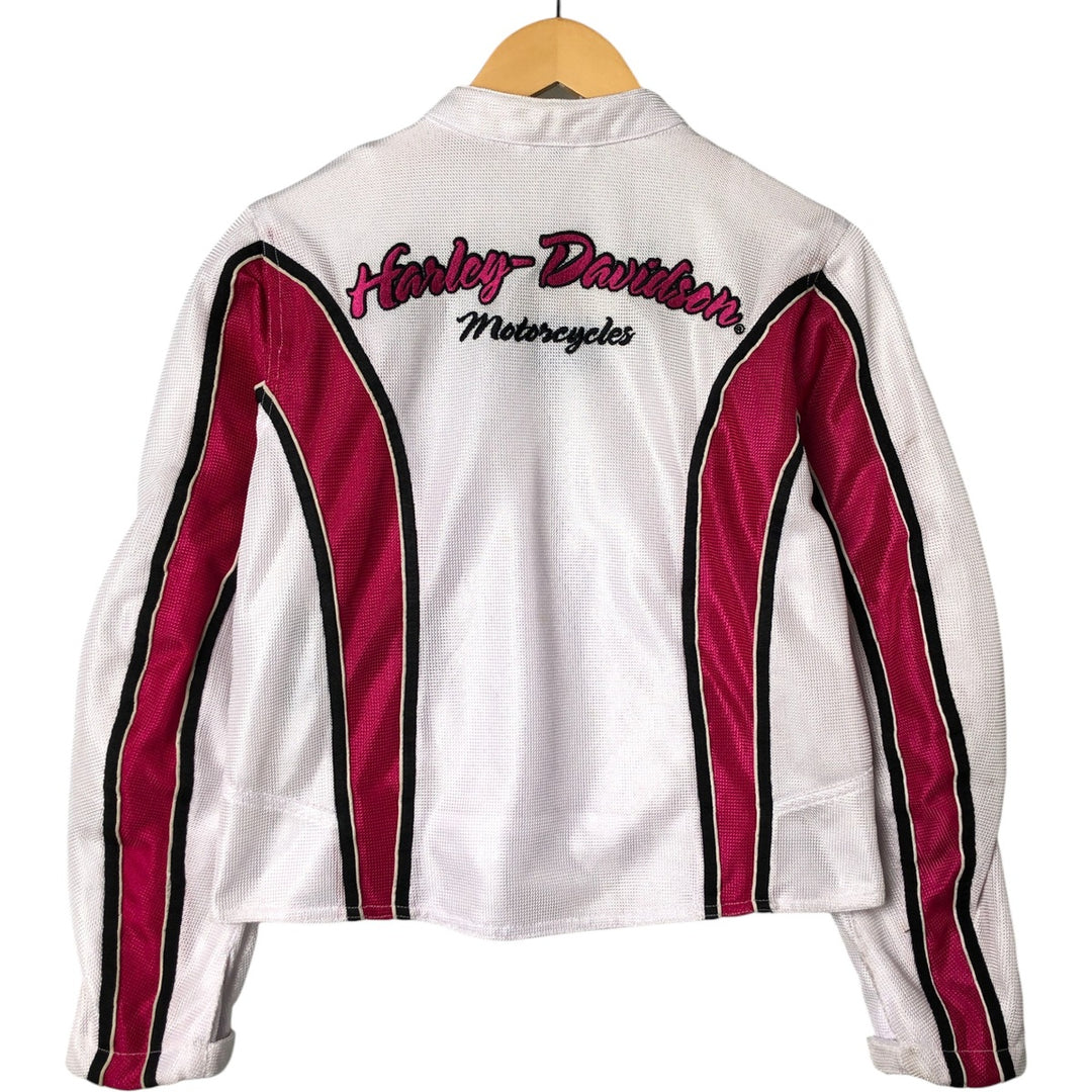 Harley-Davidson Mesh Racing Jacket for Women (Size M) polyester white type Vintage Second Hand