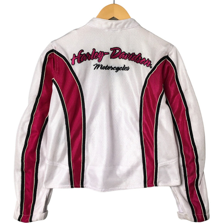 Harley-Davidson Mesh Racing Jacket for Women (Size M) polyester white type Vintage Second Hand