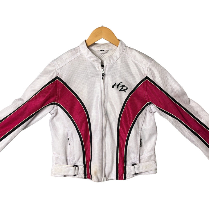 Harley-Davidson Mesh Racing Jacket for Women (Size M) polyester white type Vintage Second Hand