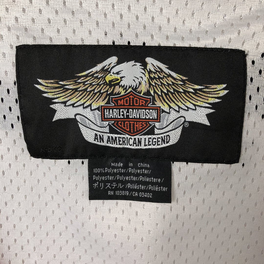 Harley-Davidson Mesh Racing Jacket for Women (Size M) polyester white type Vintage Second Hand