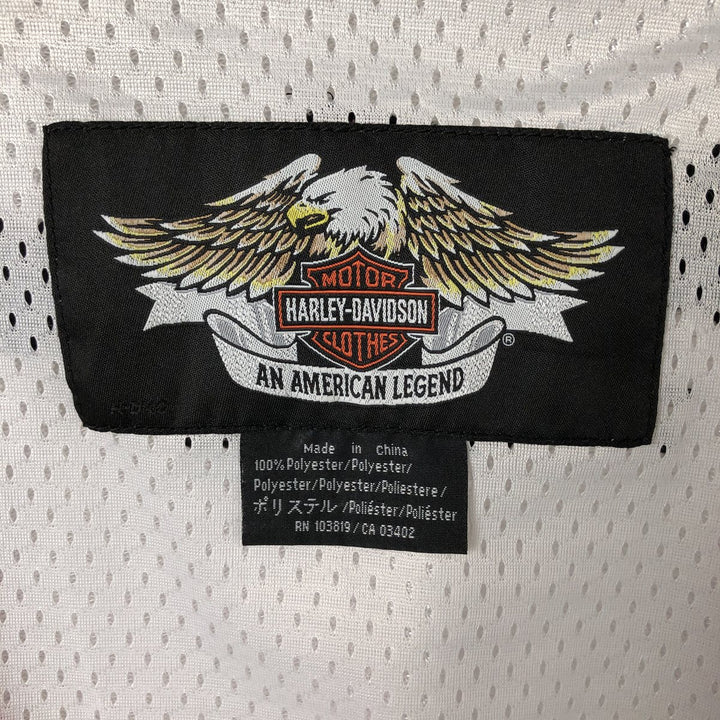 Harley-Davidson Mesh Racing Jacket for Women (Size M) polyester white type Vintage Second Hand
