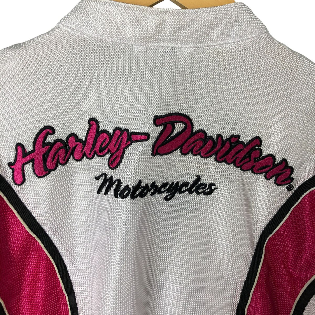 Harley-Davidson Mesh Racing Jacket for Women (Size M) polyester white type Vintage Second Hand