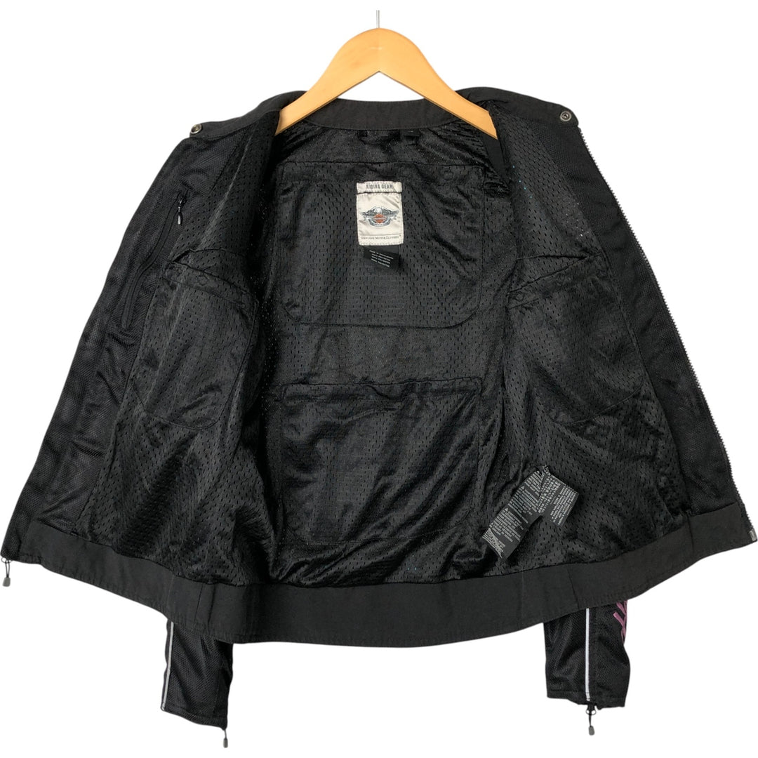 Harley-Davidson RIDING GEAR Tribal Pattern Mesh Racing Jacket Women's XS polyester black type Vintage Second Hand