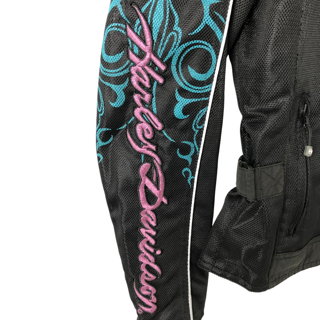 Harley-Davidson RIDING GEAR Tribal Pattern Mesh Racing Jacket Women's XS polyester black type Vintage Second Hand