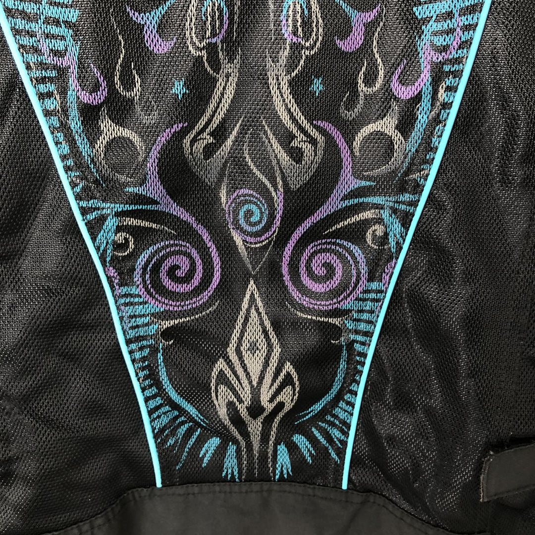 Harley-Davidson RIDING GEAR Tribal Pattern Mesh Racing Jacket Women's XS polyester black type Vintage Second Hand