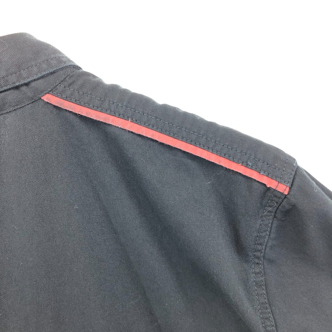 Harley-Davidson Lined Hidden Button-Down Short Sleeve Work Shirt, Men's Size M cotton black type Vintage Second Hand