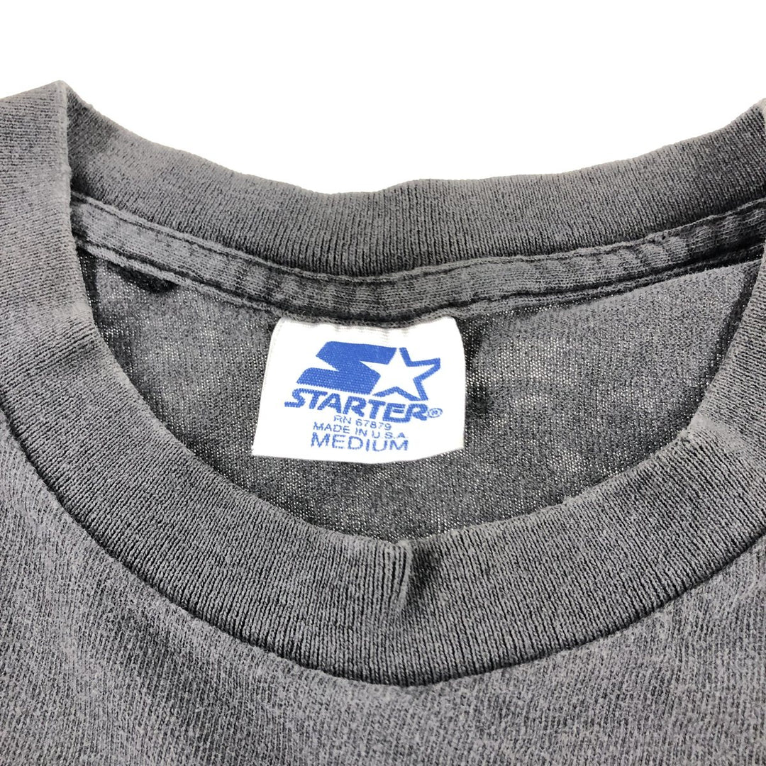 90'S Starter NHL New York Rangers Sports Print T-Shirt Made in USA Men's M Size Vintage cotton gray type Vintage Second Hand