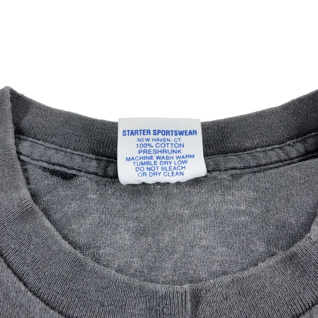 90'S Starter NHL New York Rangers Sports Print T-Shirt Made in USA Men's M Size Vintage cotton gray type Vintage Second Hand