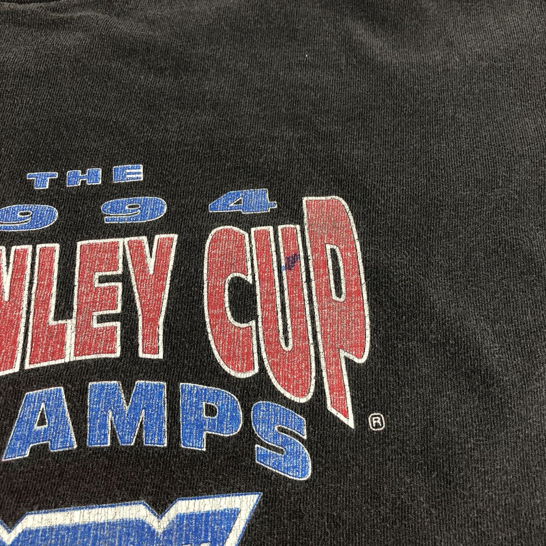 90'S Starter NHL New York Rangers Sports Print T-Shirt Made in USA Men's M Size Vintage cotton gray type Vintage Second Hand