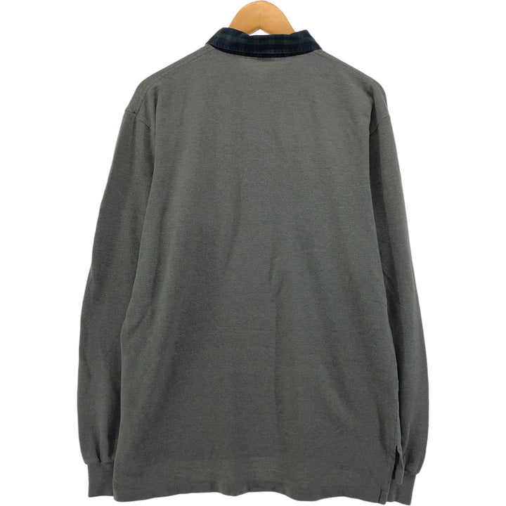 Ralph Lauren POLO by Ralph Lauren Long Sleeve Polo Shirt Men's L Size Long Sleeve cotton Khaki type brown Vintage Second Hand
