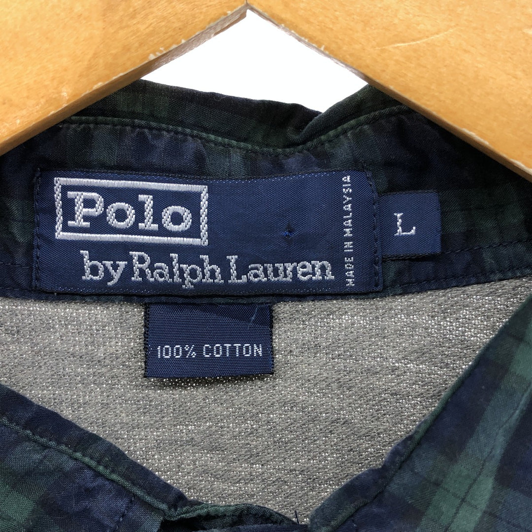 Ralph Lauren POLO by Ralph Lauren Long Sleeve Polo Shirt Men's L Size Long Sleeve cotton Khaki type brown Vintage Second Hand