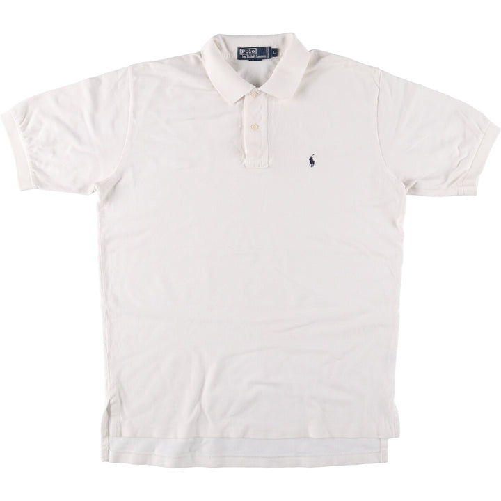 Ralph Lauren POLO by Ralph Lauren short sleeve polo shirt, men's size L cotton white type Vintage Second Hand