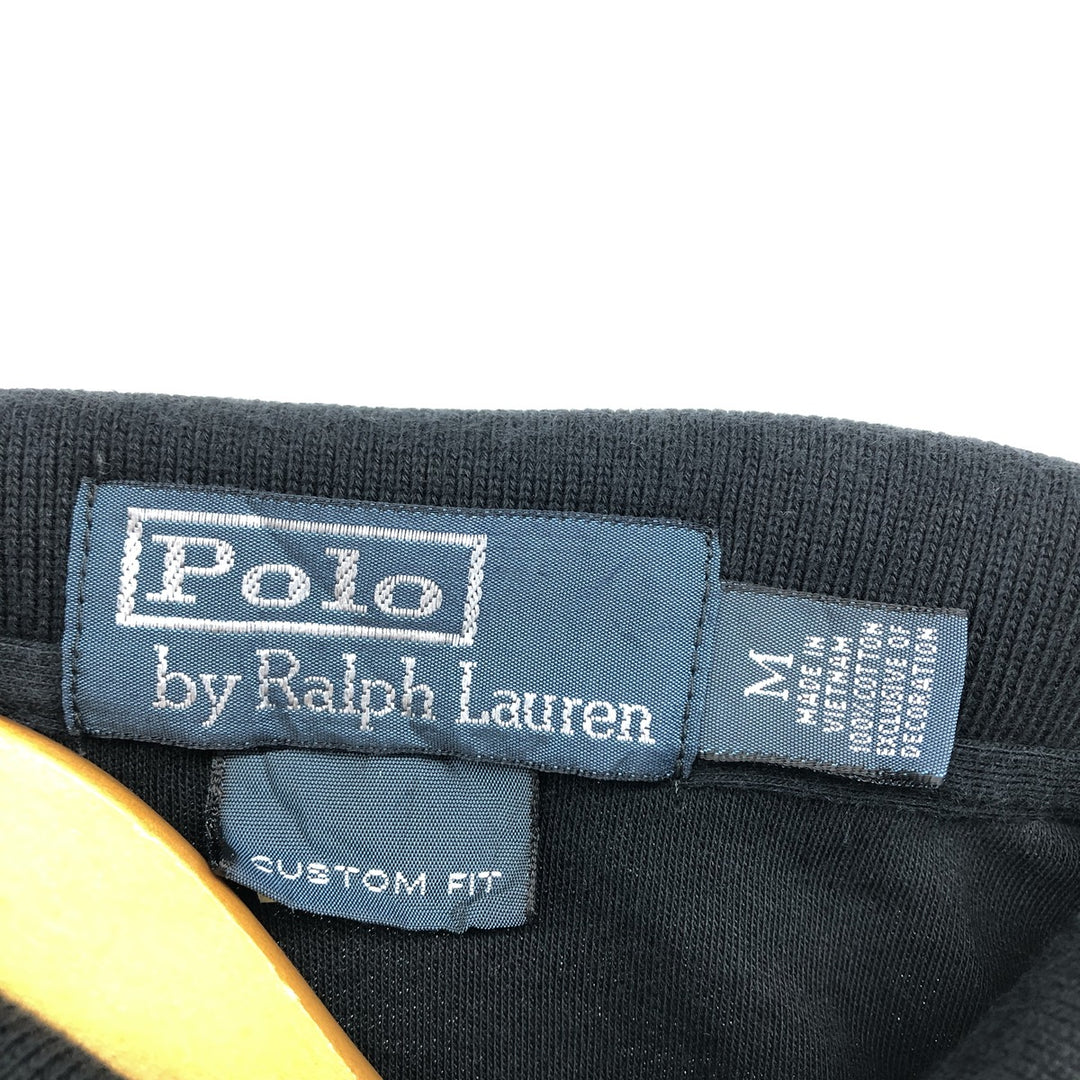 Ralph Lauren POLO by Ralph Lauren short sleeve polo shirt, men's size M cotton black type Vintage Second Hand