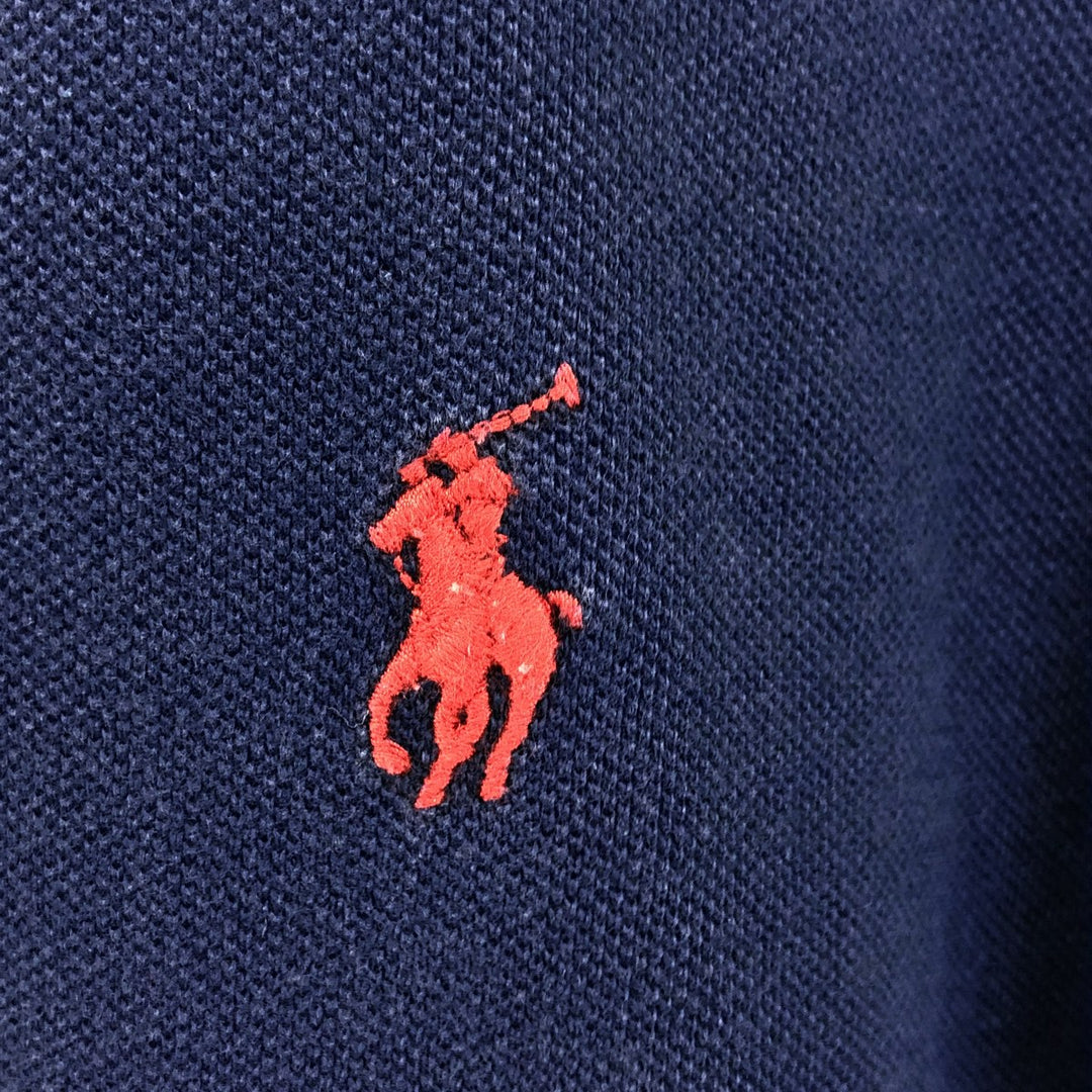 Ralph Lauren POLO RALPH LAUREN CUSTOM FIT short sleeve polo shirt men's M equivalent cotton navy blue type Vintage Second Hand