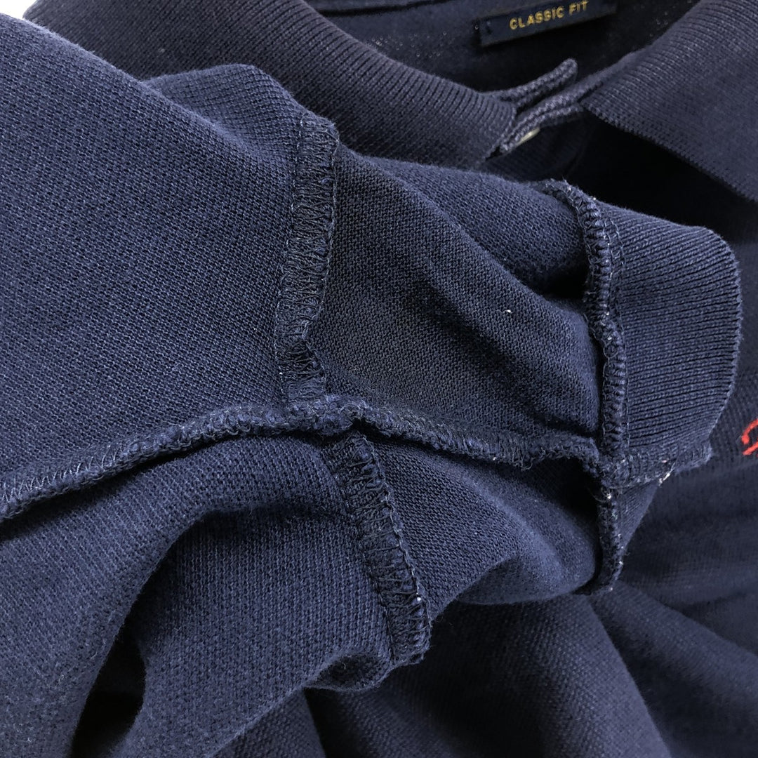 Ralph Lauren POLO RALPH LAUREN CUSTOM FIT short sleeve polo shirt men's M equivalent cotton navy blue type Vintage Second Hand