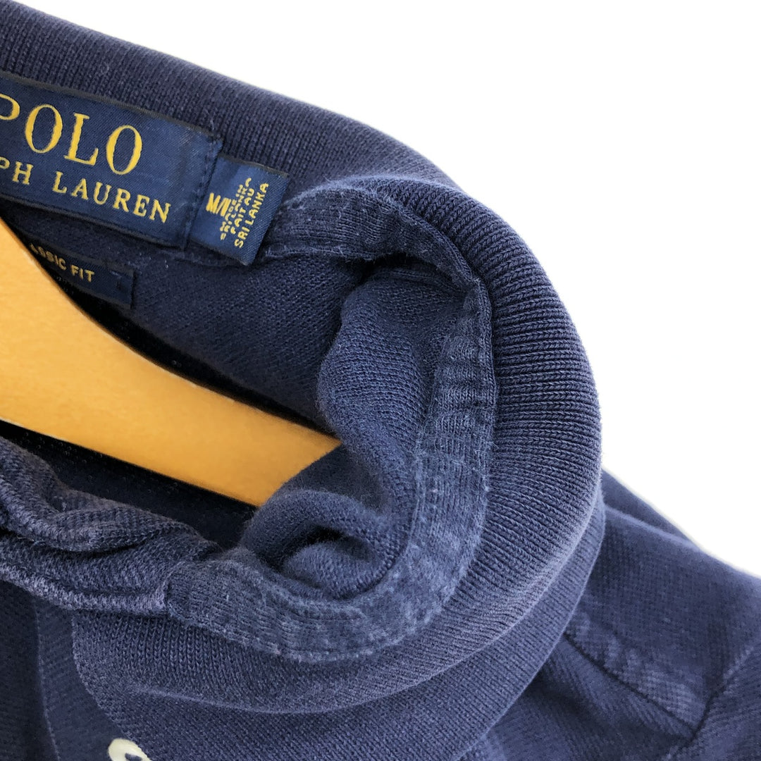 Ralph Lauren POLO RALPH LAUREN CUSTOM FIT short sleeve polo shirt men's M equivalent cotton navy blue type Vintage Second Hand