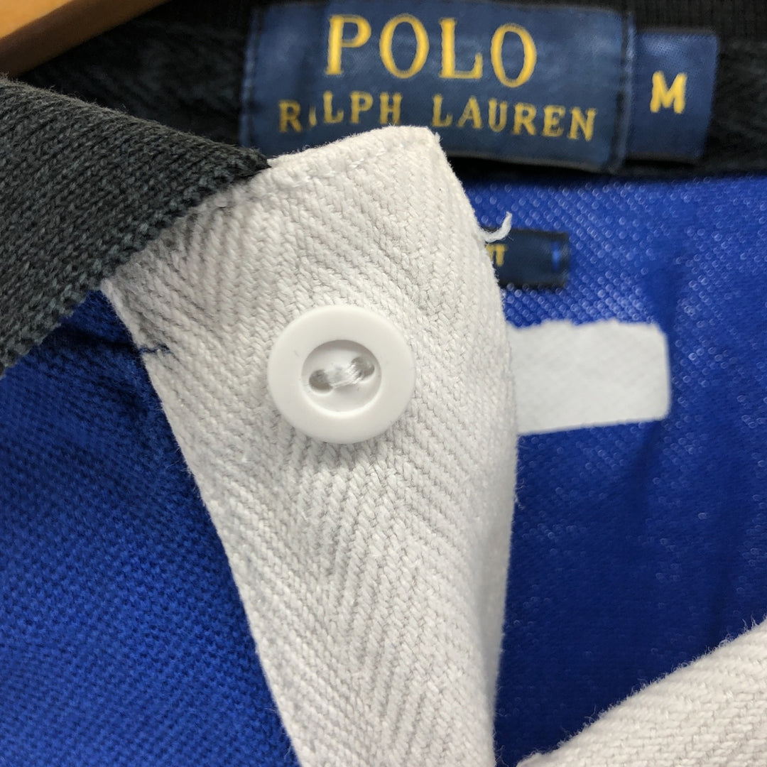 Ralph Lauren POLO RALPH LAUREN CUSTOM FIT short sleeve polo shirt men's M equivalent cotton blue type Vintage Second Hand