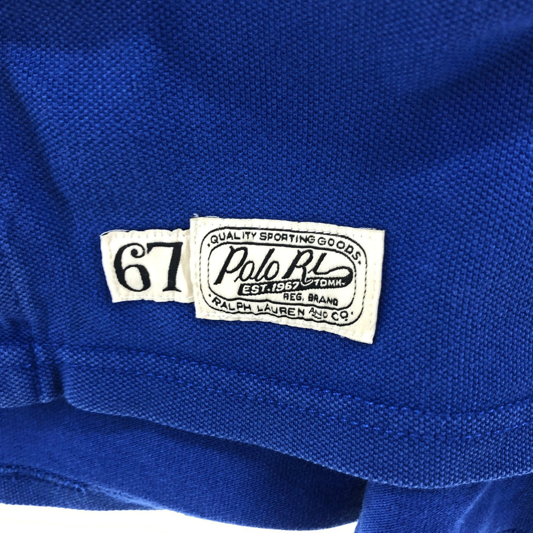 Ralph Lauren POLO RALPH LAUREN CUSTOM FIT short sleeve polo shirt men's M equivalent cotton blue type Vintage Second Hand