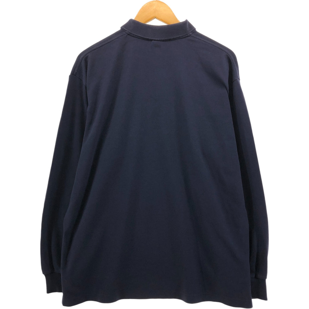 Ralph Lauren POLO by Ralph Lauren long sleeve polo shirt, men's size L cotton Indigo Vintage Second Hand