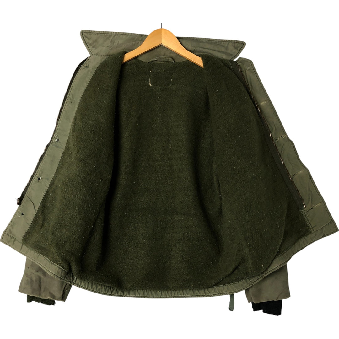 Vintage US Navy Military Deck Jacket, Made in USA, Men's Size Medium unclear Khaki type Vintage Second Hand