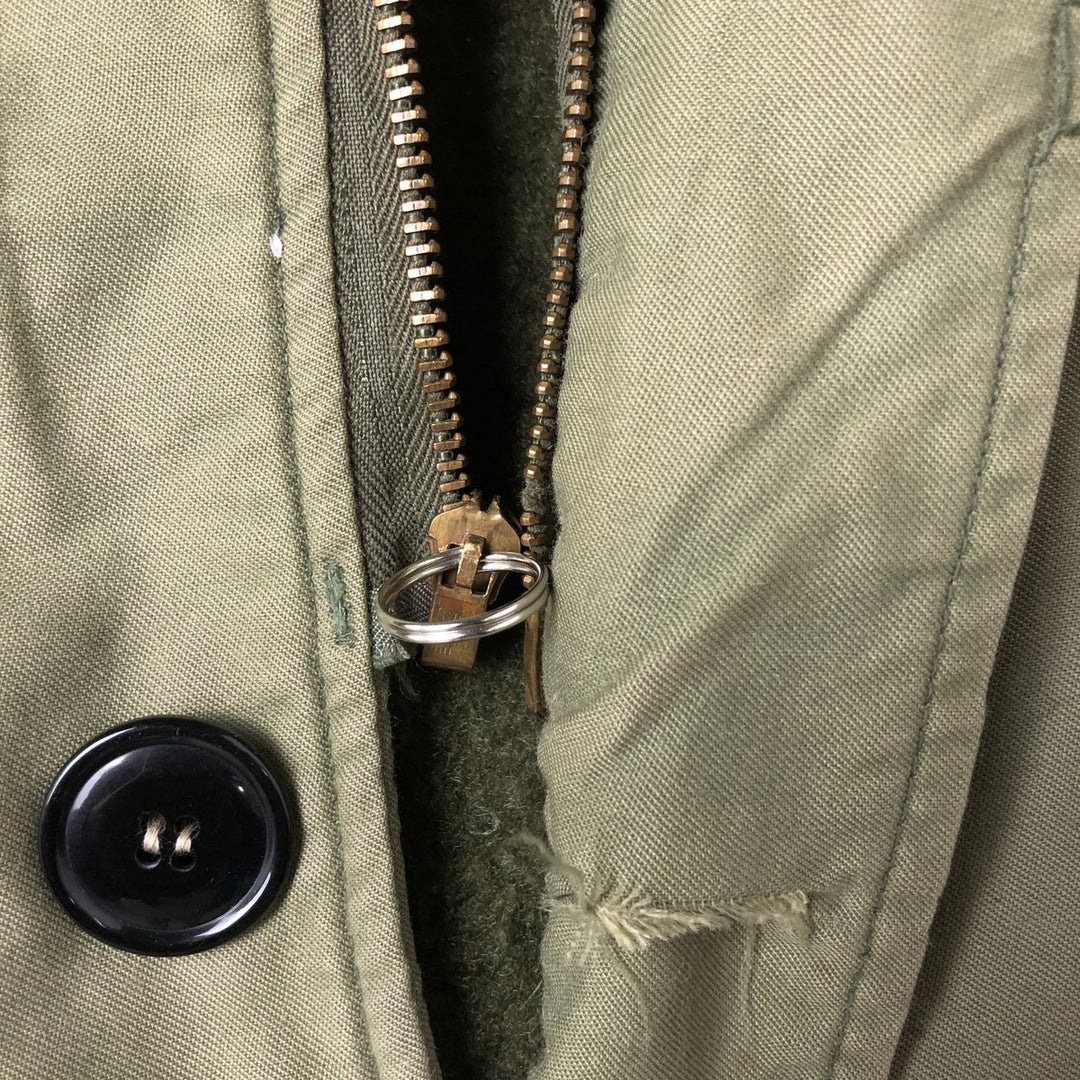 Vintage US Navy Military Deck Jacket, Made in USA, Men's Size Medium unclear Khaki type Vintage Second Hand