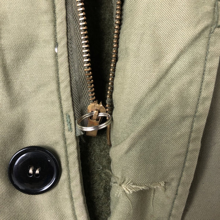 Vintage US Navy Military Deck Jacket, Made in USA, Men's Size Medium unclear Khaki type Vintage Second Hand