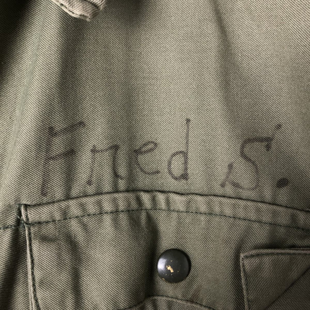 Vintage US Navy Military Deck Jacket, Made in USA, Men's Size Medium unclear Khaki type Vintage Second Hand