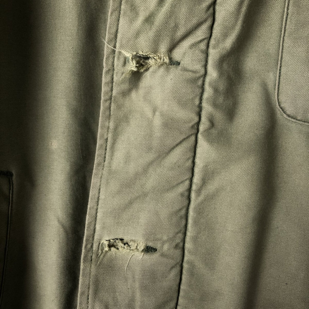 Vintage US Navy Military Deck Jacket, Made in USA, Men's Size Medium unclear Khaki type Vintage Second Hand