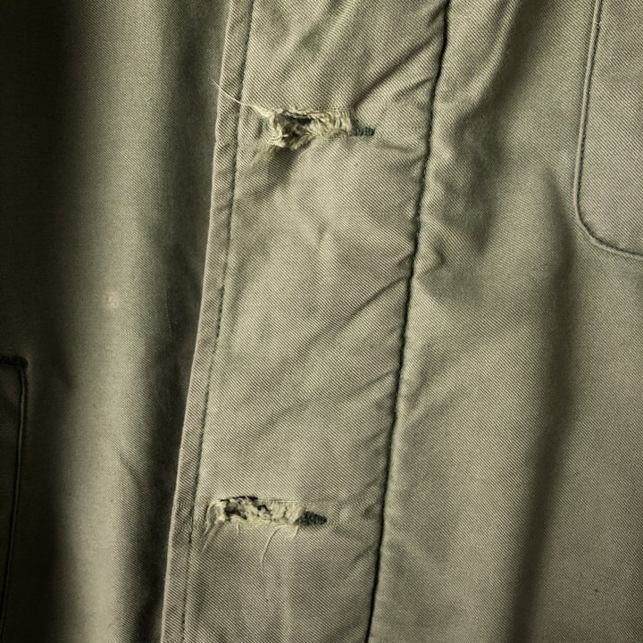 Vintage US Navy Military Deck Jacket, Made in USA, Men's Size Medium unclear Khaki type Vintage Second Hand