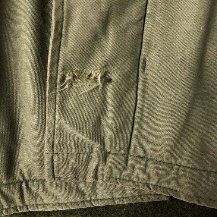 Vintage US Navy Military Deck Jacket, Made in USA, Men's Size Medium unclear Khaki type Vintage Second Hand