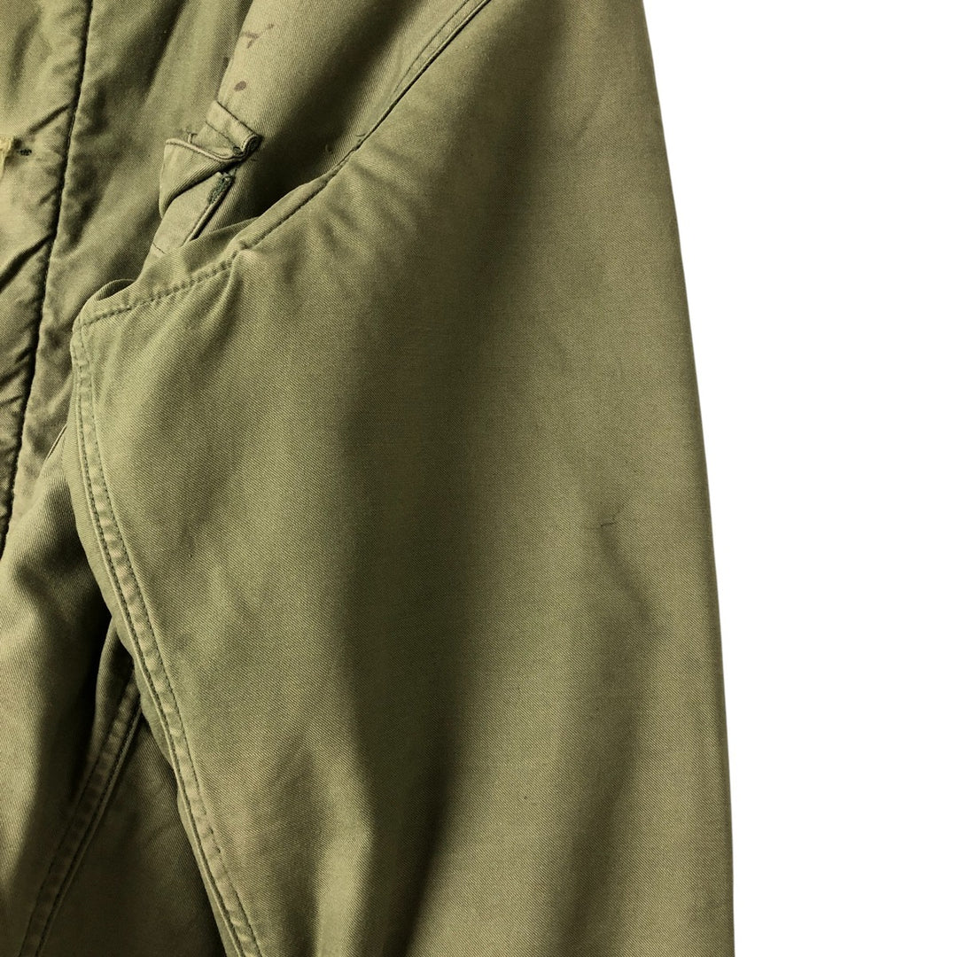 Vintage US Navy Military Deck Jacket, Made in USA, Men's Size Medium unclear Khaki type Vintage Second Hand