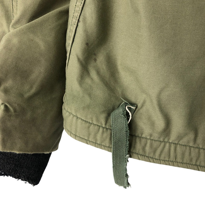 Vintage US Navy Military Deck Jacket, Made in USA, Men's Size Medium unclear Khaki type Vintage Second Hand
