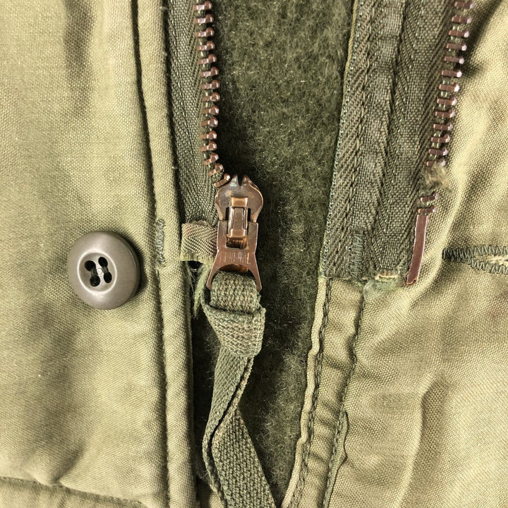 Authentic 1970'S US Navy Cold Weather Permeable A-2 Deck Jacket, Men's Size L, Vintage unclear Khaki type Vintage Second Hand