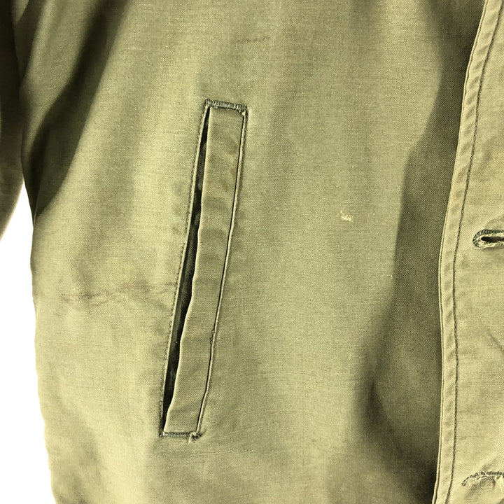 Authentic 1970'S US Navy Cold Weather Permeable A-2 Deck Jacket, Men's Size L, Vintage unclear Khaki type Vintage Second Hand