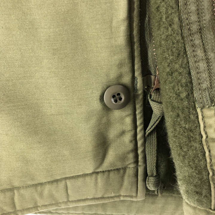 Authentic 1970'S US Navy Cold Weather Permeable A-2 Deck Jacket, Men's Size L, Vintage unclear Khaki type Vintage Second Hand