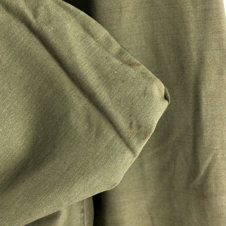 Authentic 1970'S US Navy Cold Weather Permeable A-2 Deck Jacket, Men's Size L, Vintage unclear Khaki type Vintage Second Hand