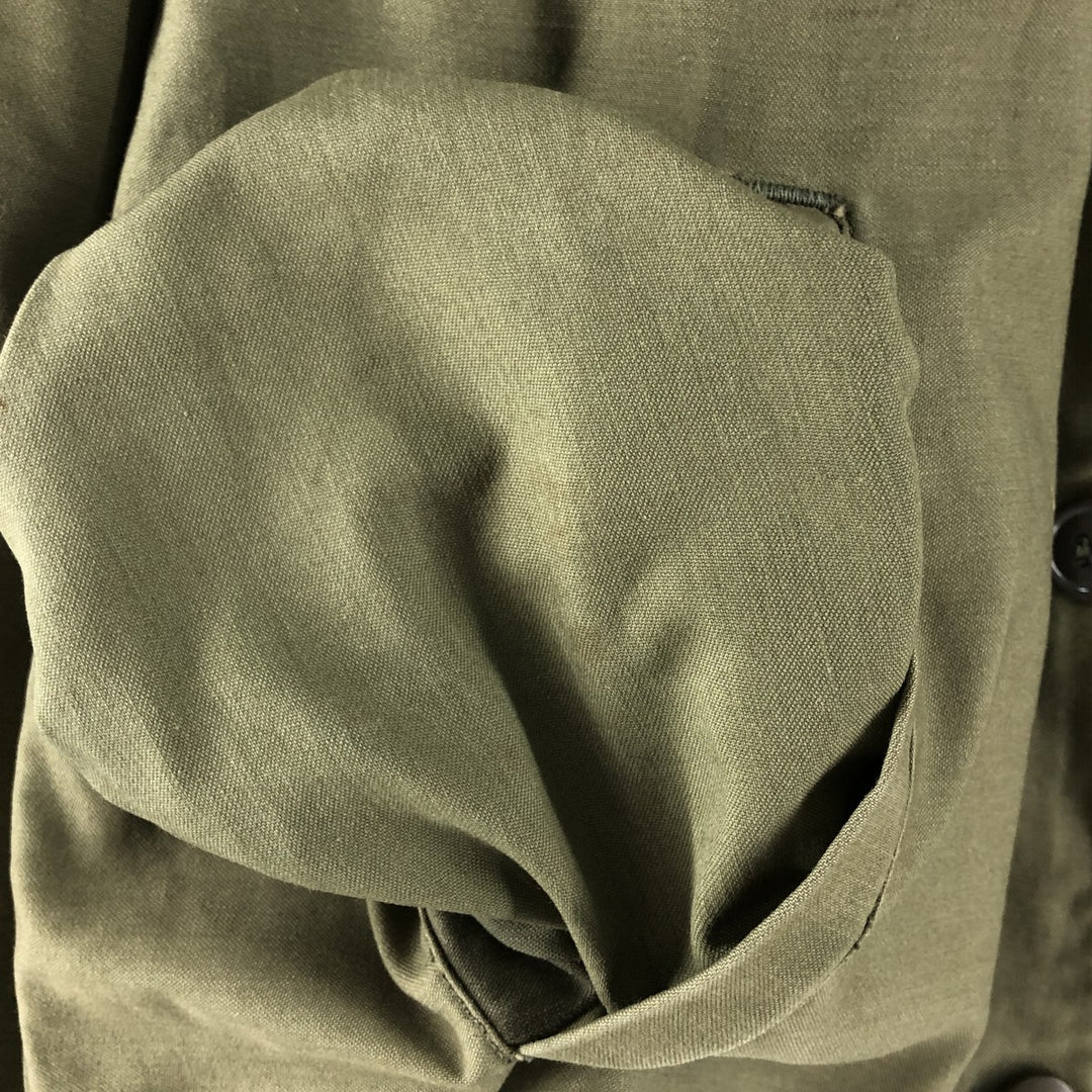 Authentic 1970'S US Navy Cold Weather Permeable A-2 Deck Jacket, Men's Size L, Vintage unclear Khaki type Vintage Second Hand