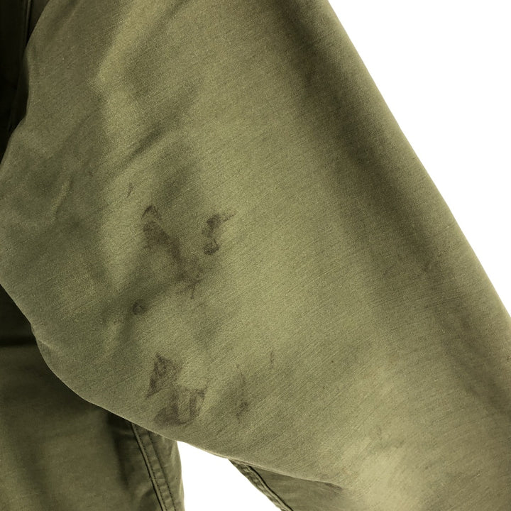 Authentic 1970'S US Navy Cold Weather Permeable A-2 Deck Jacket, Men's Size L, Vintage unclear Khaki type Vintage Second Hand