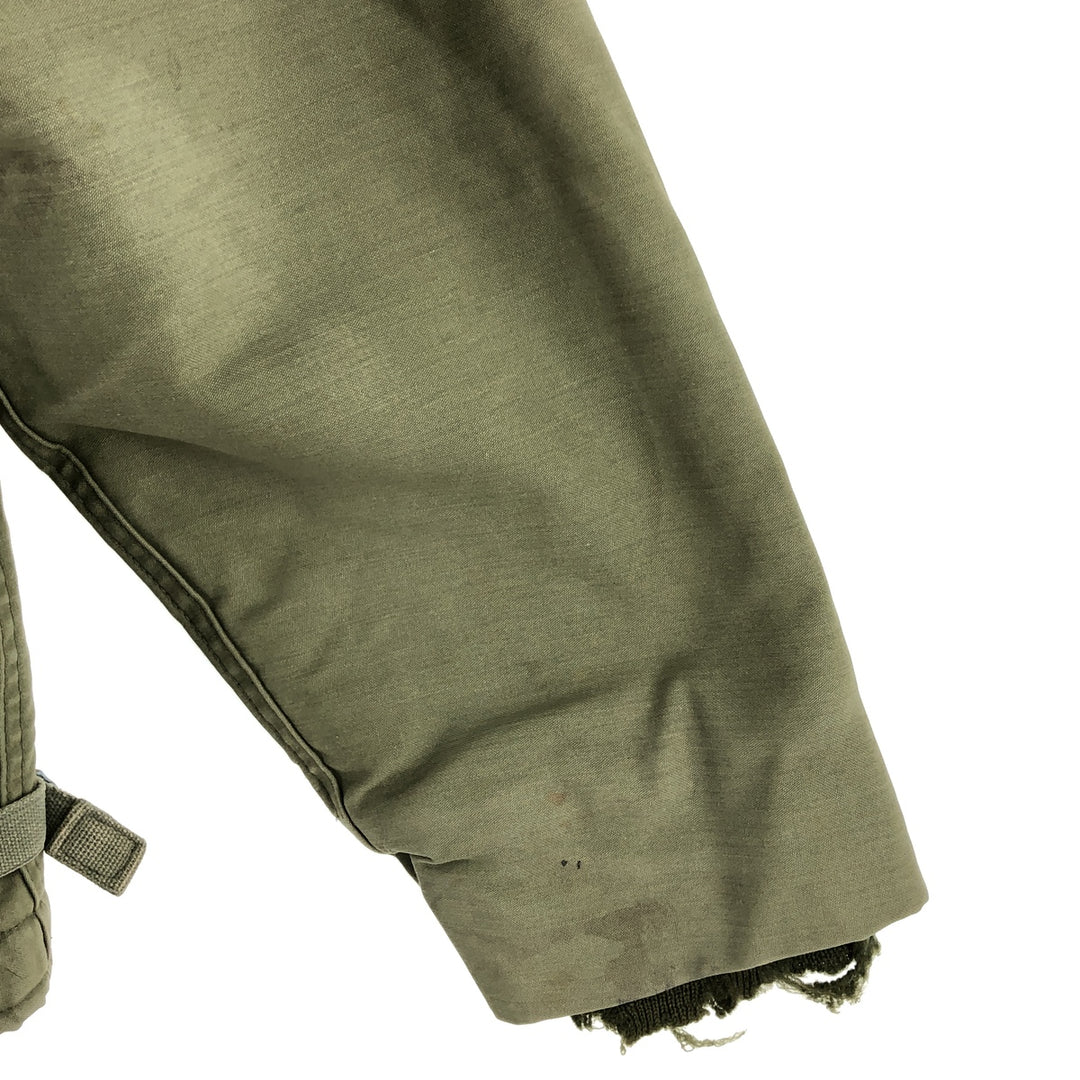 Authentic 1970'S US Navy Cold Weather Permeable A-2 Deck Jacket, Men's Size L, Vintage unclear Khaki type Vintage Second Hand