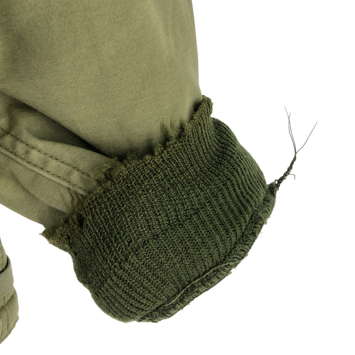 Authentic 1970'S US Navy Cold Weather Permeable A-2 Deck Jacket, Men's Size L, Vintage unclear Khaki type Vintage Second Hand