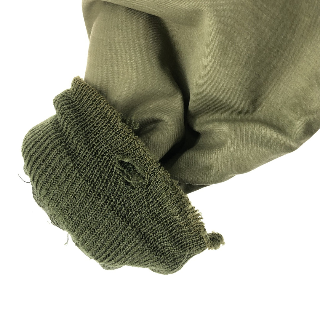 Authentic 1970'S US Navy Cold Weather Permeable A-2 Deck Jacket, Men's Size L, Vintage unclear Khaki type Vintage Second Hand