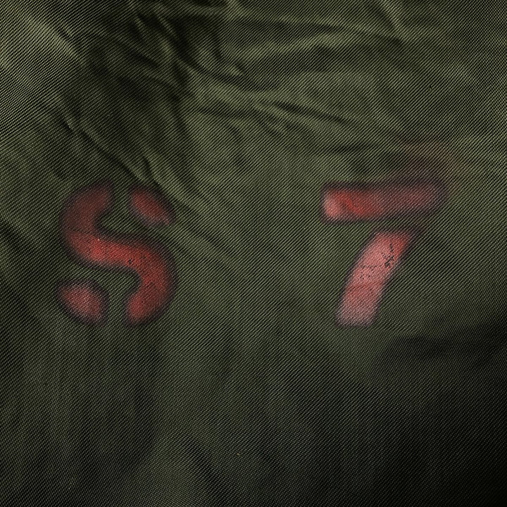 Back stenciled military deck jacket, men's size XL unclear Khaki type Vintage Second Hand