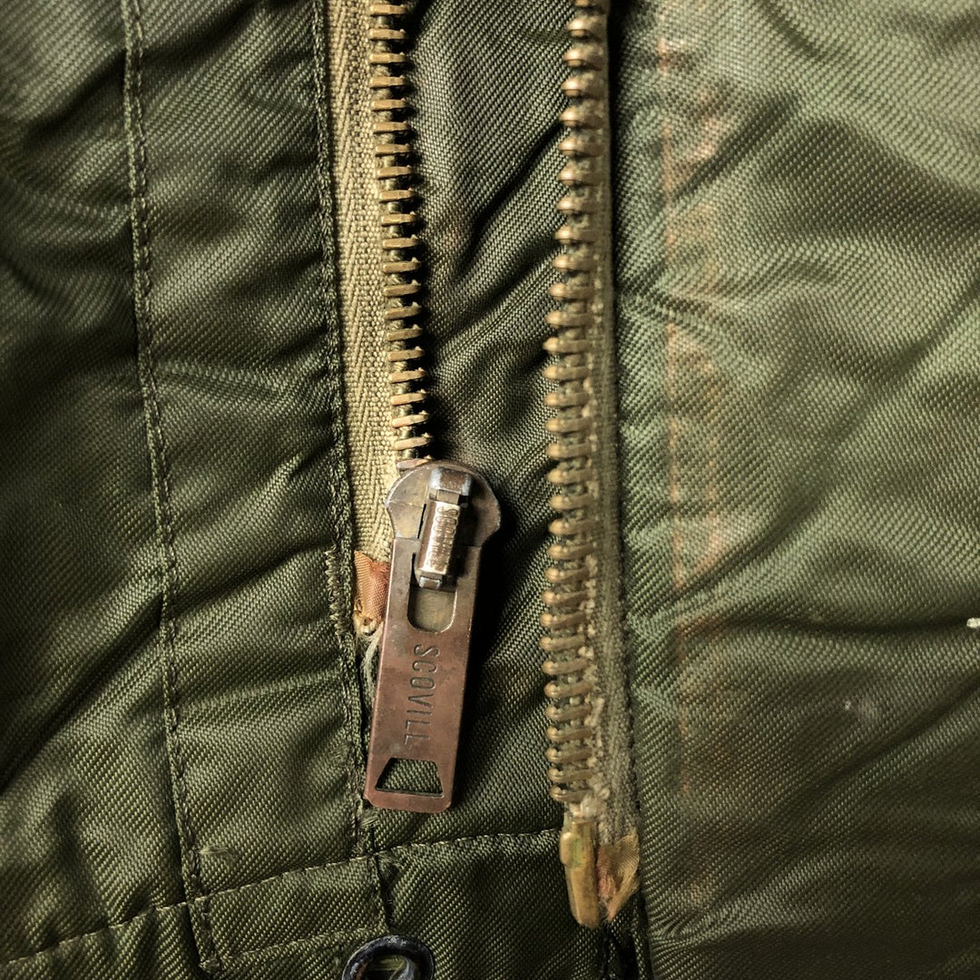 Back stenciled military deck jacket, men's size XL unclear Khaki type Vintage Second Hand