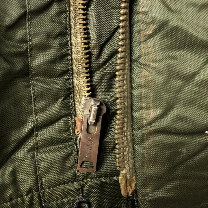 Back stenciled military deck jacket, men's size XL unclear Khaki type Vintage Second Hand