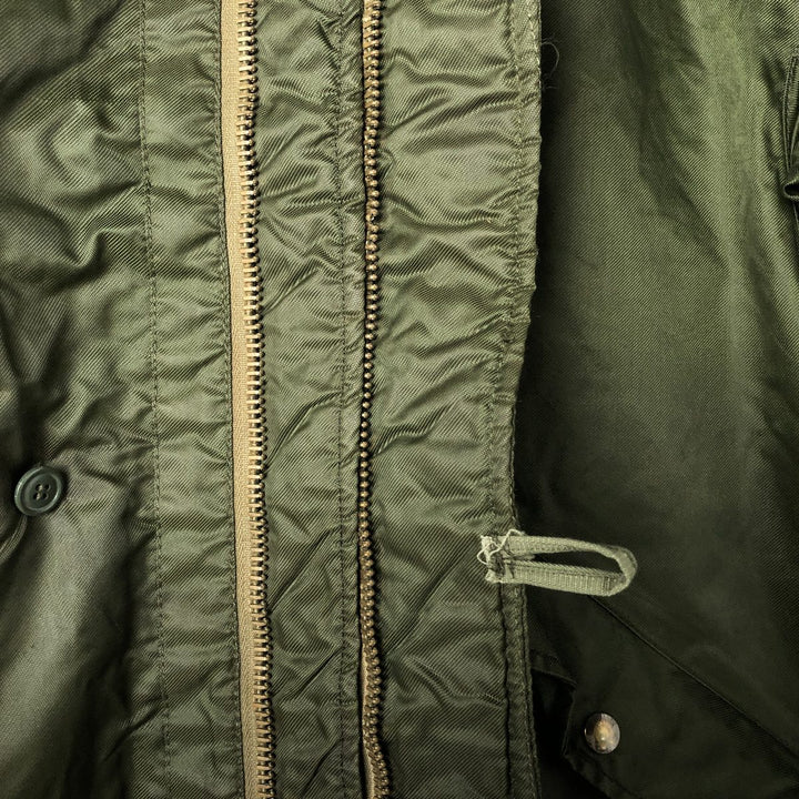 Back stenciled military deck jacket, men's size XL unclear Khaki type Vintage Second Hand