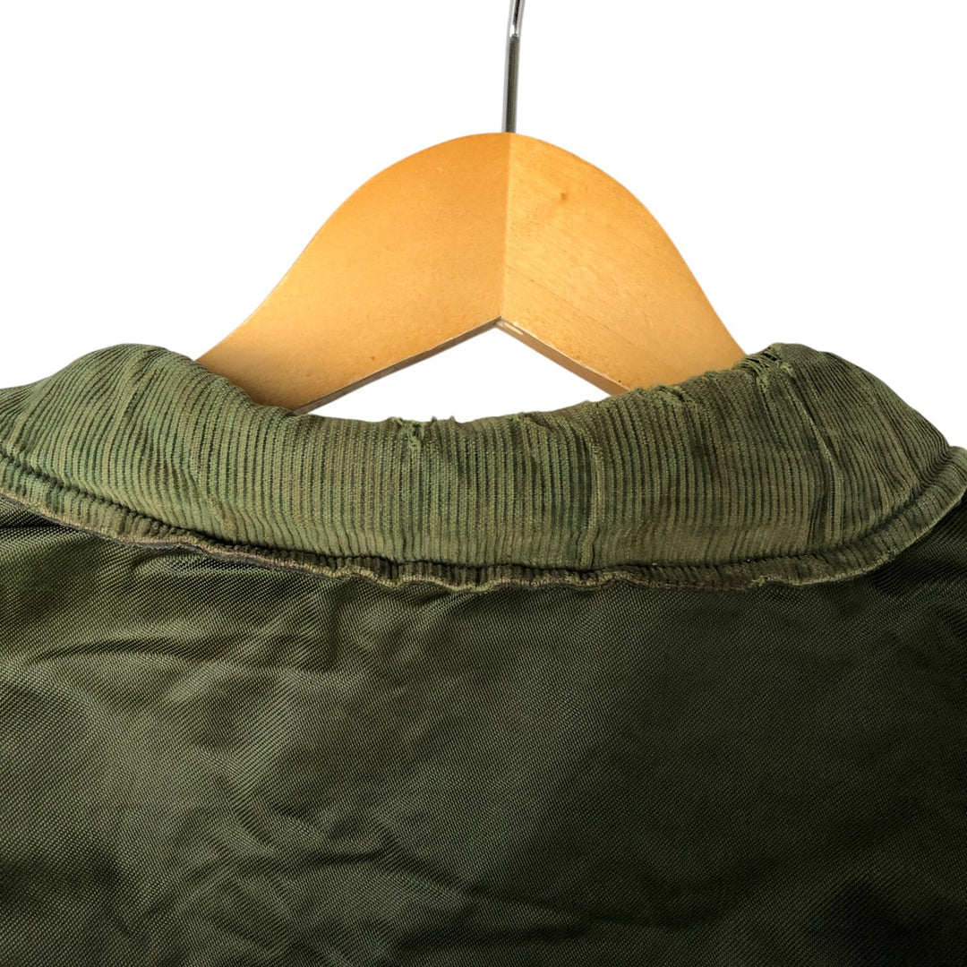 Back stenciled military deck jacket, men's size XL unclear Khaki type Vintage Second Hand